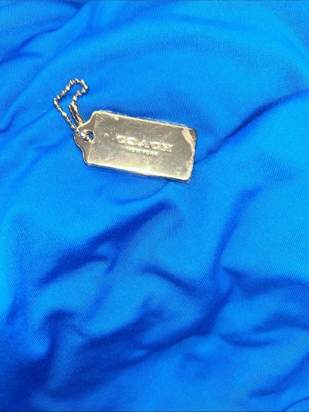 Coach Gold Tag Keychain Charm - Gold